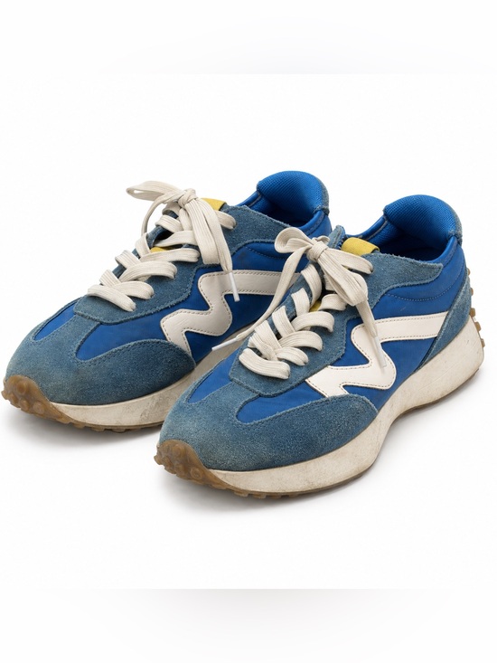 Steve Madden Shoes - Steve Madden Campo Cobalt Blue Sawtooth Suede Retro Sneaker Women 7.5 Colorblock
